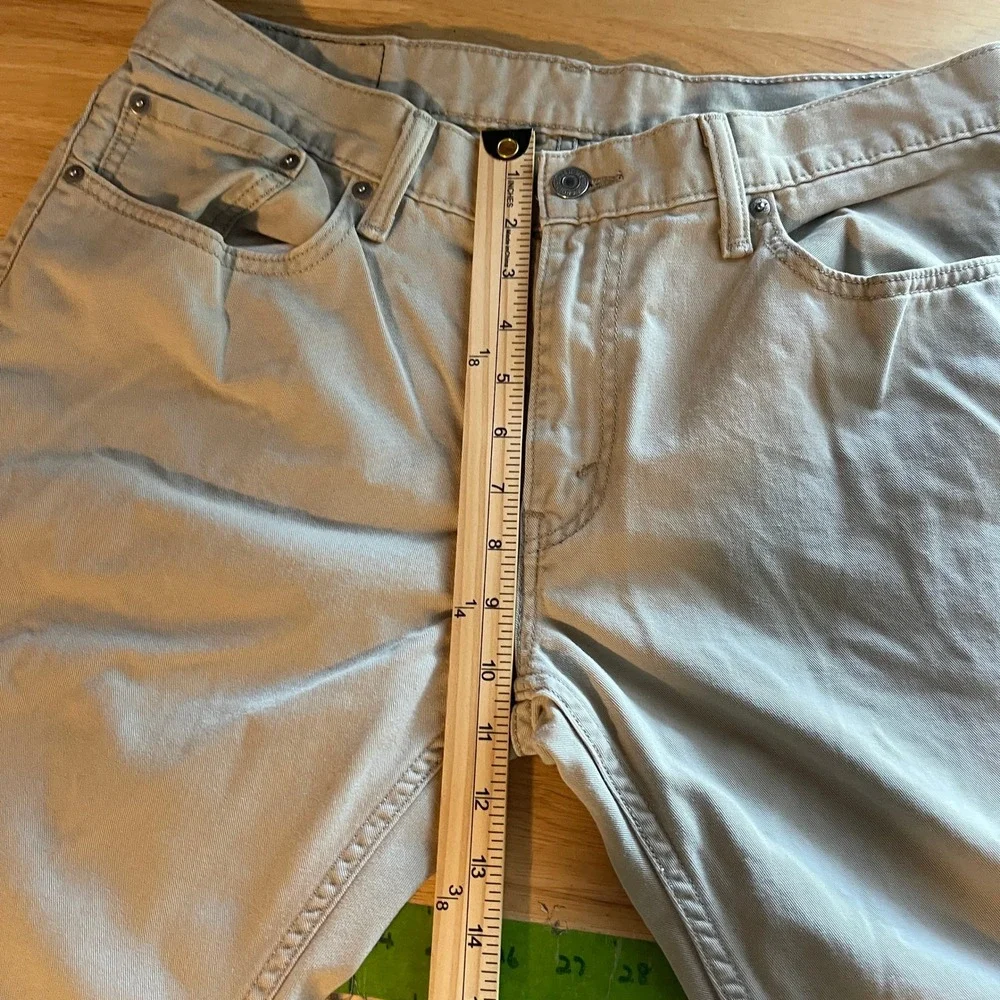 Levi's 514 Straight Fit 100% Cotton Soft Twill 34x34 Tan Khaki Jeans Pants Zip